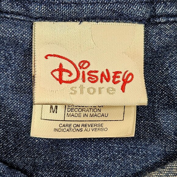 Disney Store Denim Shirt Winnie The Pooh Tigger Eeyore Piglet Embroidery Medium - Picture 4 of 9